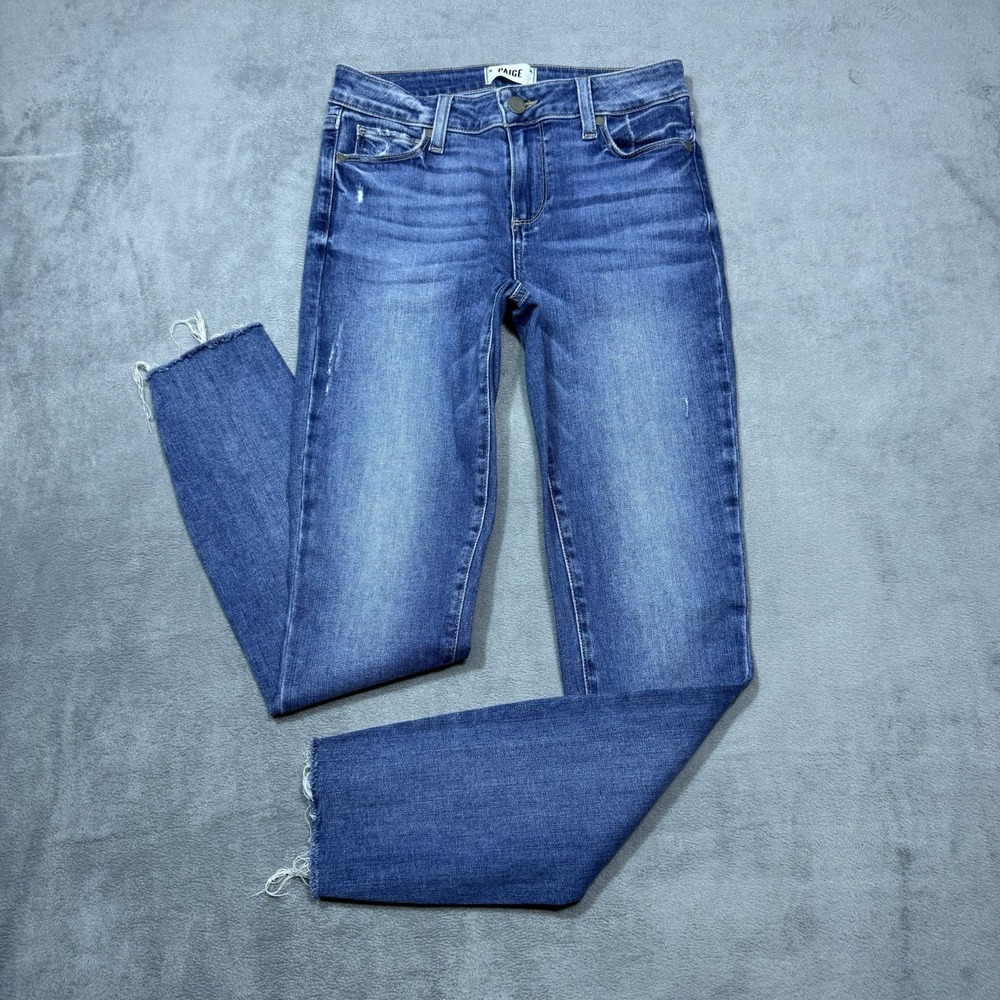 Paige Jeans Womens 26x28 Verdugo Ankle FLO Destructed Skinny USA Stretch Denim